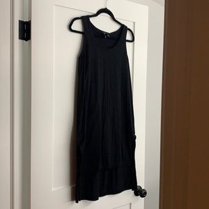 Black Racer Back Tank Cotton Dress